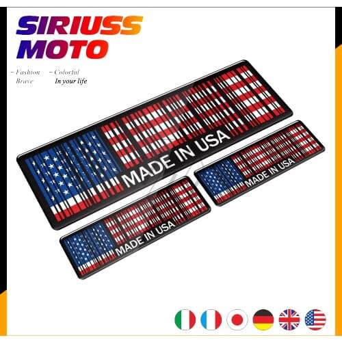3D Bar Code Sticker Made In USA UK Italy Germany Motorcycle Tank Pad Decal Stickers