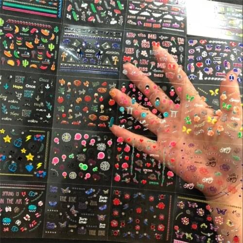 24/30Sheets Nail Art 3D Wraps Stickers Butterfly,Flower For Manicure Nails Design Supplies Self-Adhesive Decals Sticker Kit 8/1