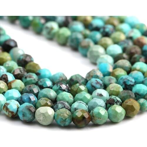 Natural Stone Faceted African pine Small Beads Loose spacer beads for Jewelry Making DIY Necklace Bracelet Accessories