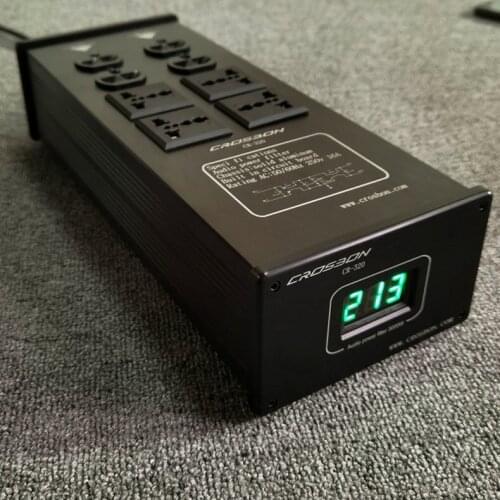 Crosbon CR-320 3000W Amplifier DAC Audio Power Filter Purifier Conditioner Lightning Protection AC Power Outlet LED Display