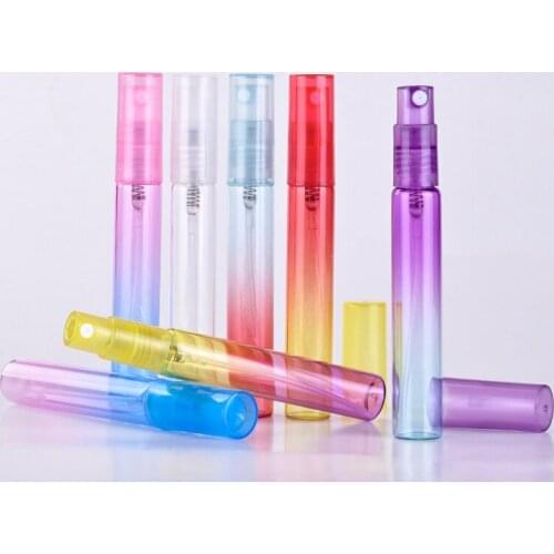 8ml Glass Control Sub-bottle Clear Plastic Atomizer Refillable Pump Lotion Empty Bottle For Travel Random Color