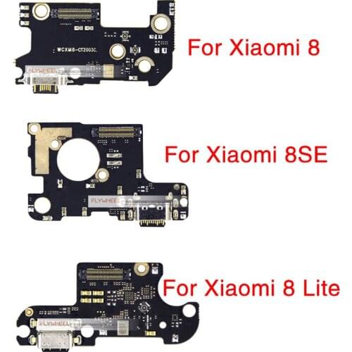 5pcs/lot Charging Flex Cable For Xiaomi 8 Lite 8SE Dock Connector USB Charger Port Ribbon Replacement Parts