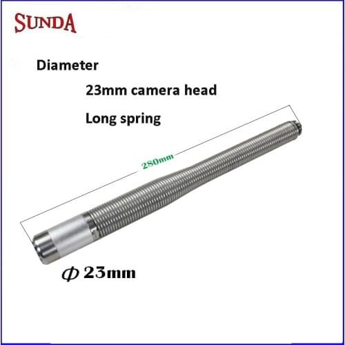 WOPSON 23mm camera head with Long sping 12pcs LED lights view angle120 waterproof IP68 Drain sewer pipe inspection camera