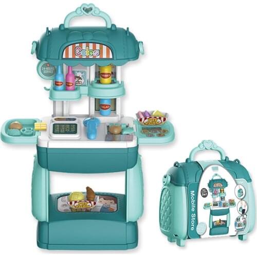 Simulation Supermarket Shopping Toys Exquisite Details With Suitcase Pretend Toy Birthday Gift For Girls Friends