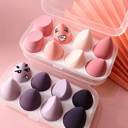 BIIIYI 8pcs makeup tools, eggs, beauty eggs, no powder, super soft puff, makeup, foundation, makeup, sponge tools, wet and dry s
