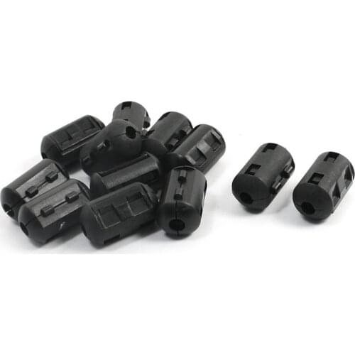 6mm Power Cable Cylindrical EMI Suppressor Ferrite Core Filter 12 Pcs