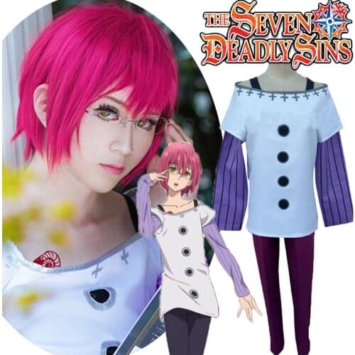 Anime The Seven Deadly Sins Costume Goats Sin Of Lust Cosplay Gowther Adult Halloween Nanatsu No Taizai uniform and wigs suits