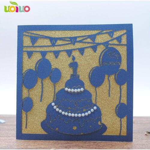 Hot wedding decoration laser cut birthday invitation card with insert and envelop for sale
