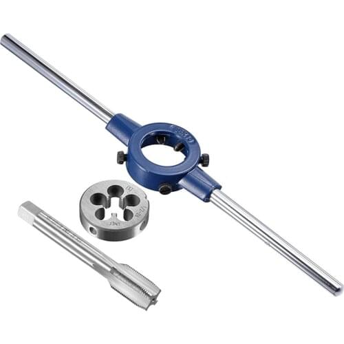 M2-M36 UNEF tap and die set, stock handle wrench with round die, thread tap for high speed steel machine