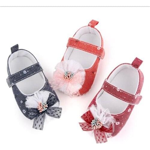 Fashion Baby First Walker Lovely Flower Infants Cotton Crib Shoes Soft Sole Newborn Girls Princess Shoes