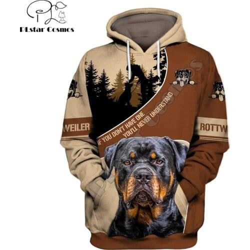 Love Rottweiler Dog 3D Printing Fashion Mens Hoodie Streetwear Pullover Autumn Sweatshirt Unisex Casual Jacket Tracksuit DW678