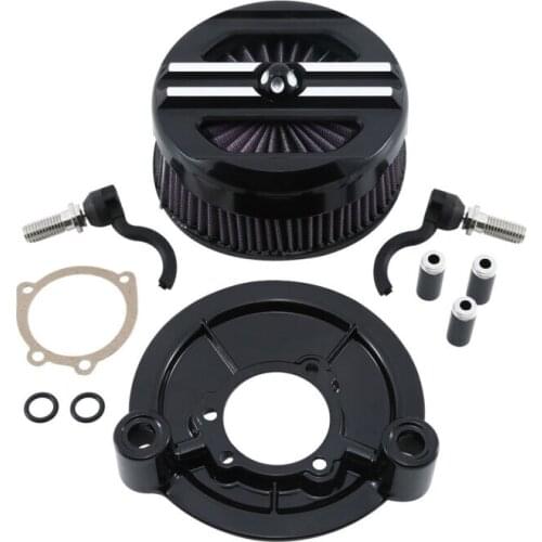 Motorcycle Black Air Cleaner Kit Intake Filter For Harley Sportster XL1200 883 2007-2019 16