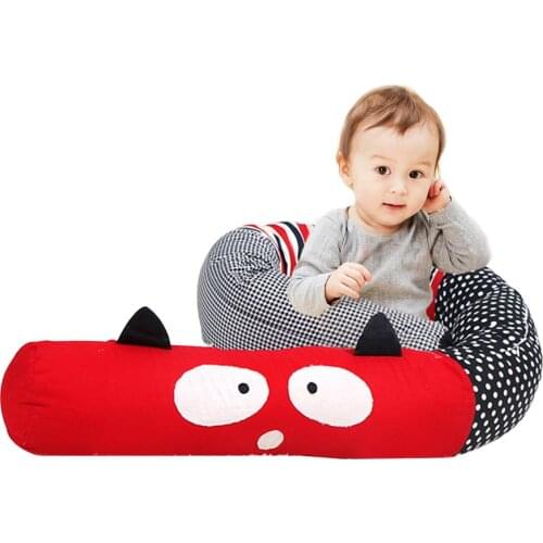 Cartoon Crib Bumper Guards Cotton Liner Multifunctional Leg Pillow Stroller Cushion for Baby Sleep Safety
