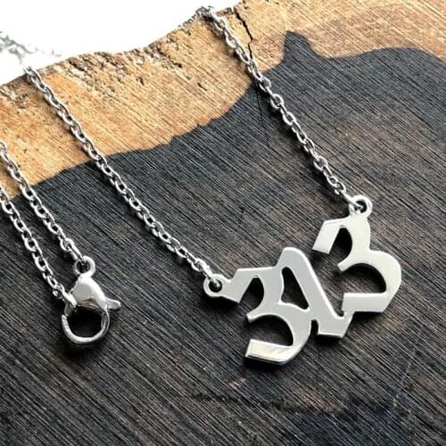 313 Necklace. Detroit area code, Old English text necklace. A gift from Detroit, Michigan. Number necklace, a gift from Detroit