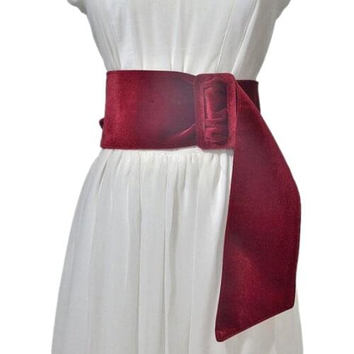 Women Faux Suede Leather Waistband Lady Vintage O-ring Buckle Belt Fashion Party Dress Accessories Cinturon Mujer