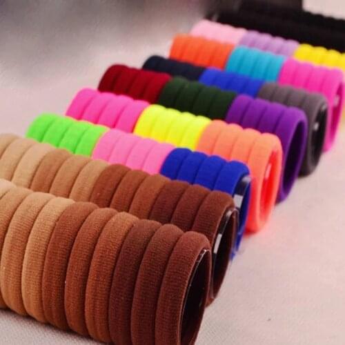 50Pcs Hair Ornaments Mix Colors Rubber Scrunchie Elastic Hair Bands/Ties/Rope Headwear Gum Hairband Headband Hair Accessories