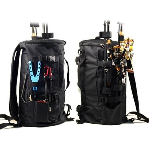 Foldable Camping Bag Waterproof Fishing Bag Rod Tackle Waist Pack Backpacks Fishing Lures Gear Storage Bag Single Crossbody Bags