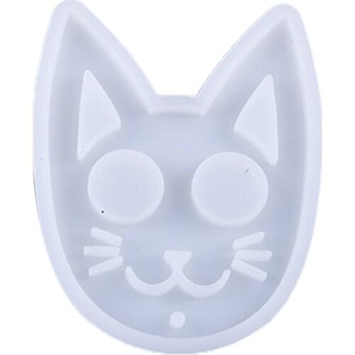 Super Glossy Self-defense Cat Keychain Crystal Epoxy Resin Mold DIY Crafts Jewelry Necklace Pendant Silicone Mould