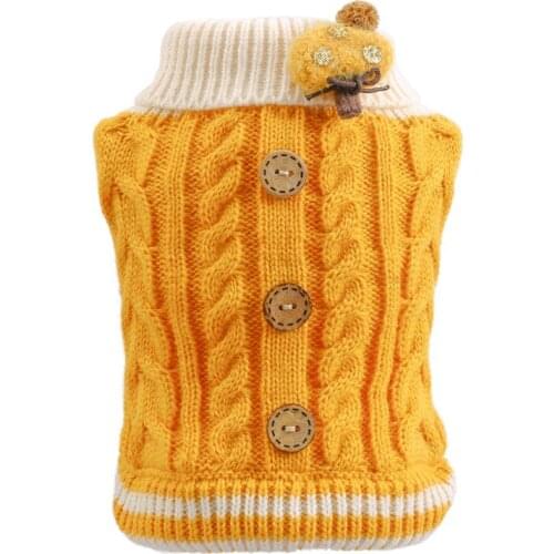 Pet Dog Cat Turtleneck Sweater Winter Warm Knitted Dog Clothes for Small Dogs Chihuahua Clothing Puppy Costume Jersey Perro