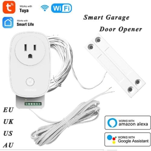 Smart Home WIFI Garage Door Opener Control Compatible With Tuya Smart Life Alexa Google Home GPS Open Sensing Gap Range