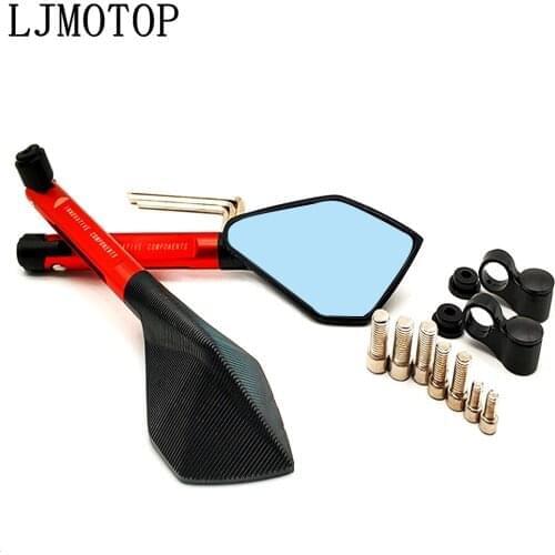 Motorcycle Mirrors Moto Side Rearview Mirrors CNC Aluminum For Honda CB190R VT1100 GROM MSX125 forza 300 CB400SF CBR650R CB650R
