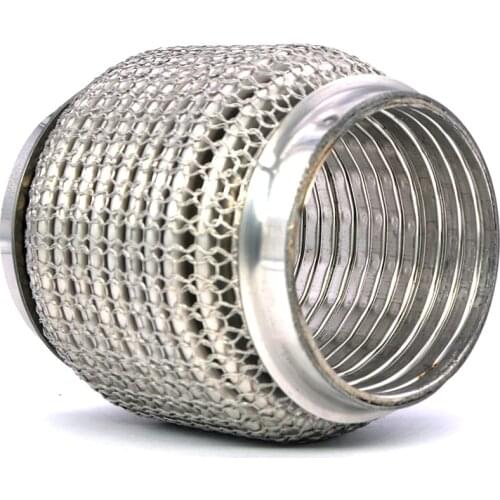 Stainless Steel SUS304 Exhaust Flex Pipes Tube Flex Coupler With Interlock Super Flexible 63x100mm 76x100mm 76x200mm
