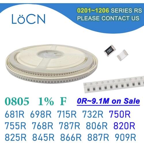 0805 1% 5000PCS SMD Resistor F 681R 698R 715R 732R 750R 755R 768R 787R 806R 820R 825R 845R 866R 887R 909R 2012 OHM