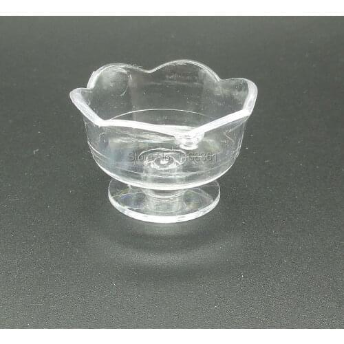 1pcs/lot kawaii Icecream bow imitation PVC Plastic glass 35mm Artificial Parfait Cups Miniature Food Deco Part A012-28