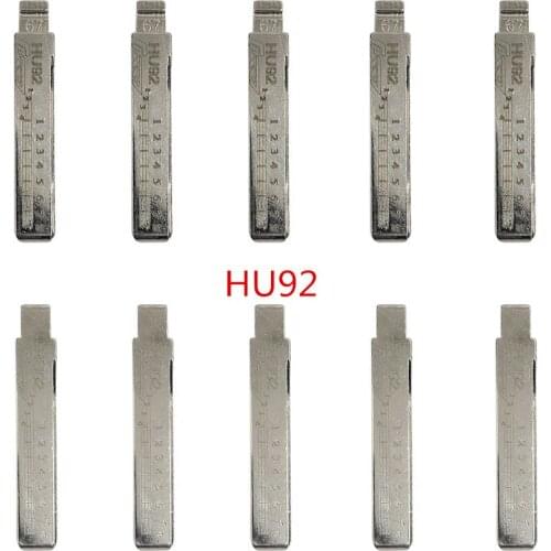 10pcs/lot HU92 Uncut Engraved Line Car Remote Key Blade with Scale 67# NO.67