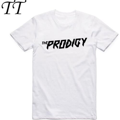 2019 Men Print THE PRODIGY EXPERIENCE White T Shirt THE PRODIGY Metal Rock Band Summer O Neck Short Sleeves T-shirt