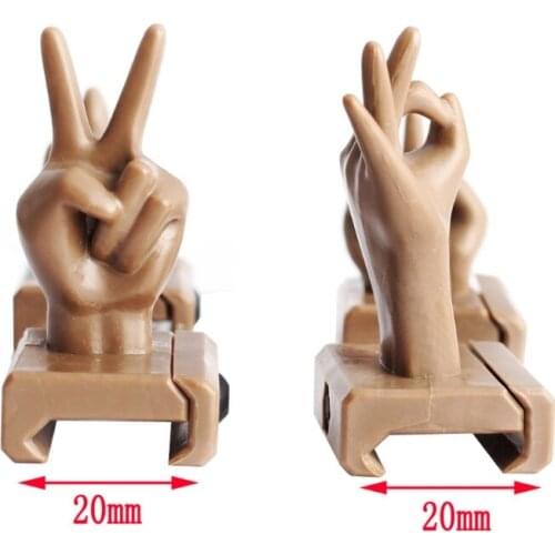 4 Pcs Novelty Finger Thumb Sights Wide Rail Mount Base Hunting Scope Mount Decoration Outdoor Sports Hunting Supplies Dropship