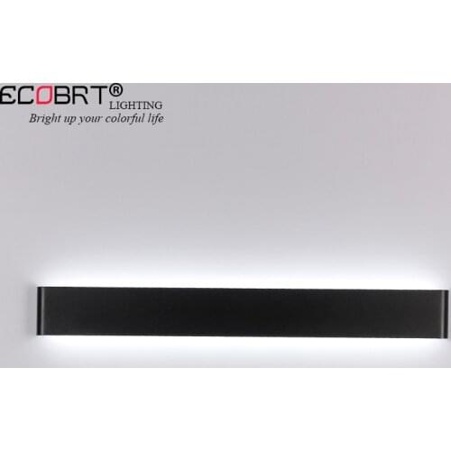 Aluminum LED Bar Lights Wall Mounted in Bathroom 24W 72cm 100-240V Decoration White / Black Sconces Wall Lights Indoor lighting