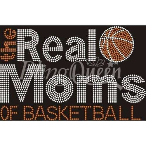 BlingQueen 25PCS/LOT Korean Rhinestone Transfers Basketball Design