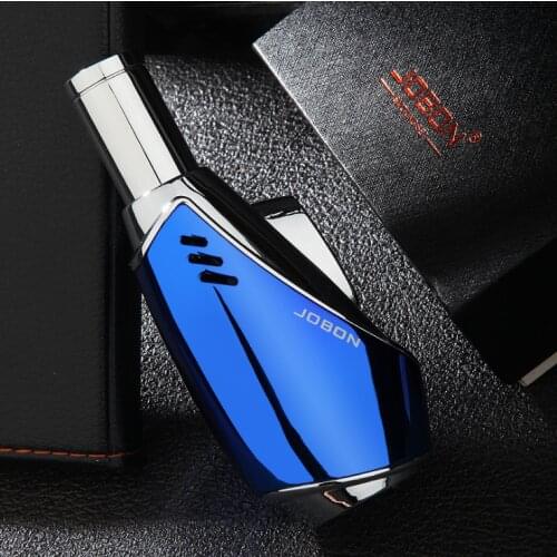 JOBON big size spray gun cigar Lighter personalized inflatable lighter windproof gas creative metal jet blue flame