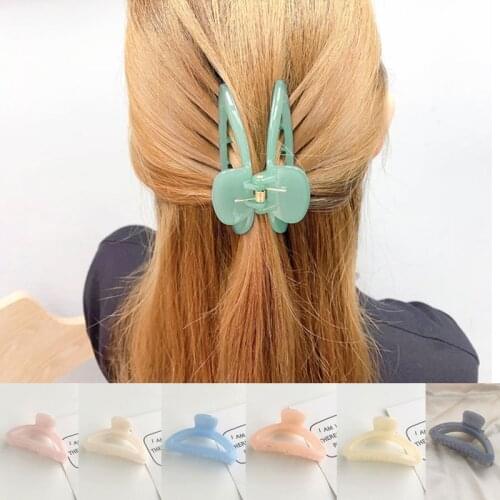 Korean Style Elegant Graceful Large Shark Barrettes Updo Clip Back Head Grabbing Clip Headdress hair clips For Women