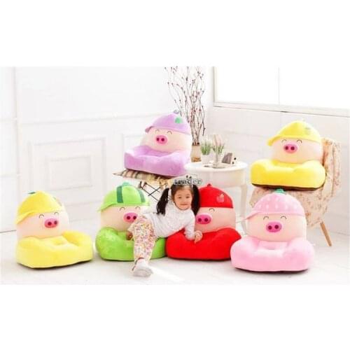Fancytrader Giant Lovely Soft Plush McDull Pig Mat Tatami Chair Stuffed Cartoon Anime Pig Sofa Bed for Kids