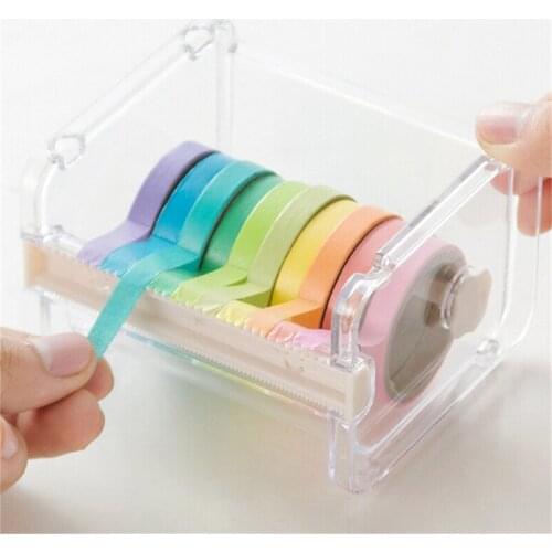 Stationery Masking Tape Cutter Washi Tape Storage Organizer Cutter Office Tape Dispenser Office Supplies New