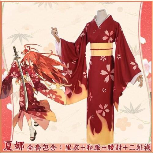 Anime Shana Shakugan no Shana Cosplay Costume Red Uniforms Cosplay Kimono Costume halloween costumes for Women adult