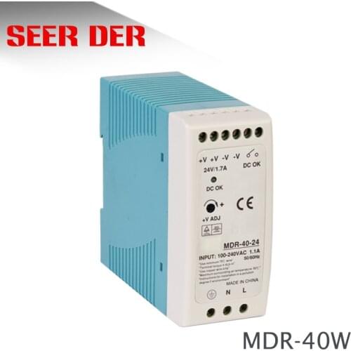 MDR-40 12V 5V 15V 24V 36V 48V 40W Din Rail ac-dc power supply unit 110V 220V