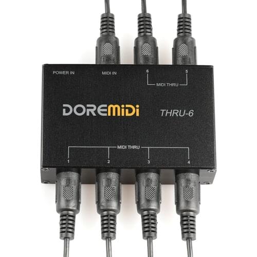 MIDI THRU-6 Box MIDI Interface 1 input 6 output standard MIDI five-pin Interface