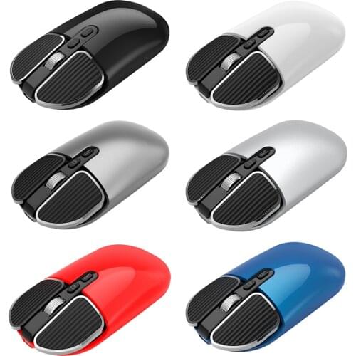 1pc Office Notebook Mice Mouse Pro Gamer Slim 2.4GHz Bluetooth Mouse Rechargeable 1600 DPI Adjustable Wireless Mice