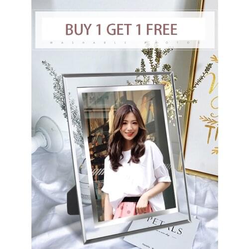 Set of 2 crystal photo frame 5 7 6 8 10 inch 7 inch creative glass custom photo free photo