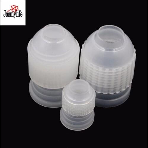 Set of Three Size Icing Couplers Cupcake Icing Cream Pastry Converter Tip Nozzles Adaptor Piping Baking Cake Decorating Tools