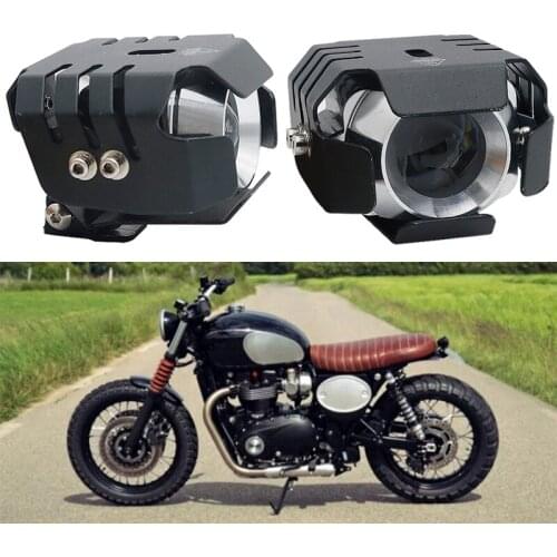 Motorcycle headlights LED driving spotlight head bulb light black auxiliary light 3000LM 12V Honda off-road motorcycle parts