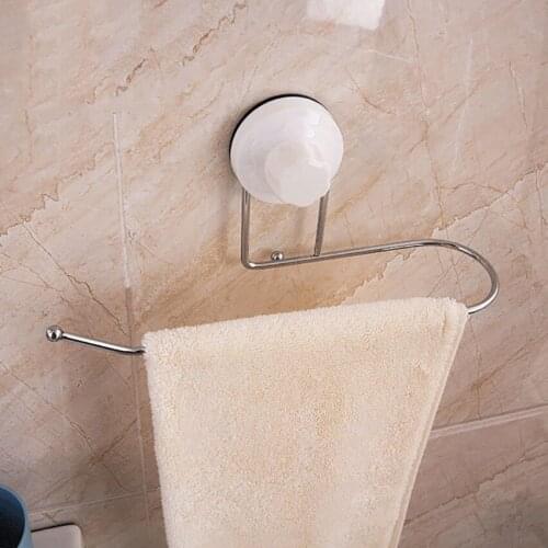 Suction up Toilet Paper Holder Storage Racks Bathroom Suction Hanger Wall-mounted Tissue Napkin Rack Kitchen Towel Hook