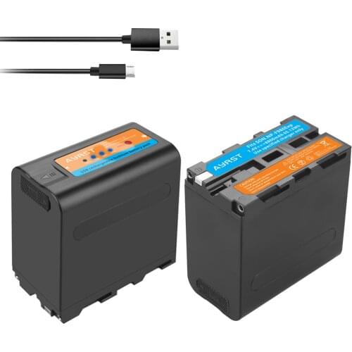 NP-F970 NP-F980 F960 F970 8800mAh USB Input Battery with LED Power Indicator for Sony F960 F550 F570 F750 F770 MC1500C 190P