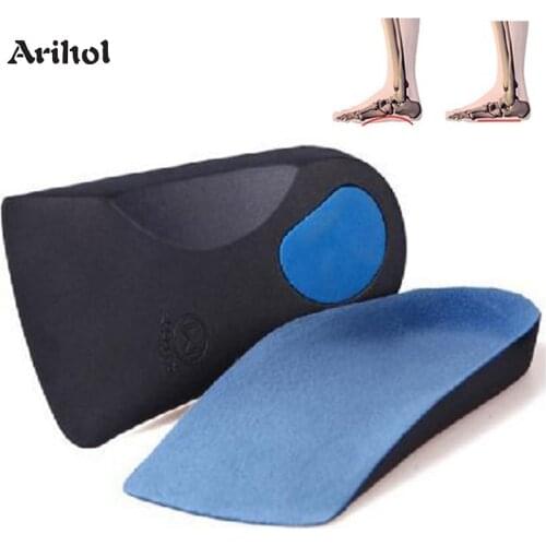 Unisex 3/4 Orthotics Arch Support Heel Pad for Flat Feet Correction, Plantar Fasciitis Insert Heel Spur EVA Insoles Foot Care