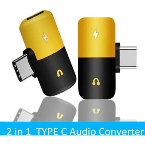 Headphone Jack Type c Adapter 2 In 1 Audio Charger For Samsung HTC Huawei Splitter Audio Converter For Xiaomi Mi8 Chraging