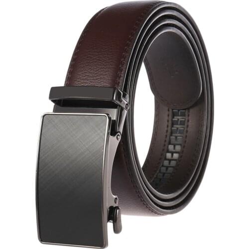 Luxury Brand Genuine Leather for Male Men Belt Metal Automatic Buckle Fashion Belt Designer Belts for Men Cowhide Waist Strap