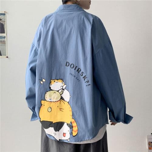 Mens Oversized Anime Shirts Mens Fashion Cotton Blouse 5xl Oversize Long Sleeves Dress Shirt for Men Man Clothing Casual